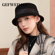 GEFWEIMKL Merino Wool Fisherman Hat Women's Autumn and Winter New Bucket Hat Wool Wool Japanese Basin Hat Shows Your Face, Fashionable and Versatile Off-White M(56-58cm)