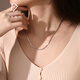 Duozun pt950 platinum necklace for women platinum platinum necklace for women clavicle chain solid rope chain versatile plain chain for women weight 9.7g length 45cm thick about 1.2mm