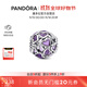 PANDORA hollow heart-shaped maternal love charm enamel craft purple DIY beads birthday gift for girlfriend