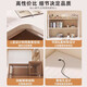 Shouzheng corner computer desk desktop e-sports table home L-shaped desk bedroom study table simple office desk workbench single table + storage rack milky white right style - free host holder 180x120x75cm