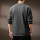 LUMILOTUS light luxury new brand high-end American retro Henry long-sleeved sweater men's autumn new fashion brand loose sleep dark gray S recommended weight 95-115Jin Jin equals 0.5 kg