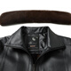 Blue Veyron detachable fur collar velvet thickened leather jacket men's winter new middle-aged men's lapel jacket