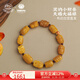 Potala Palace Beeswax Pixiu Blood Amber Bracelet 925 Silver Seed Character Rosary Beads Wenwanpan Men and Women's Snake Year of the Zodiac Bracelet Beeswax Pixiu Carved Bracelet