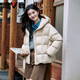 Yalu Song Yi recommends loose hooded short casual down jacket for women 2025 winter warm bread coat down jacket