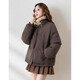 TonLion 2025 Winter Women's Lapel Imitation Lamb Wool Collar Short Cotton Coat