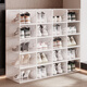 He Jiagong thickened shoe box storage box transparent foldable storage box plastic sneaker rack shoe cabinet drawer type space-saving artifact B type - 46.5 size transparent black buy 12 get 12 free, a total of 24 0x0x0cm