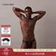 Calvin Klein underwear 25 men's ck colorful waist thin and trendy sexy hollow briefs double thong men's NB4233 UB1-space black 1 piece L