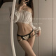 Universal Young Girl Amana Lace Panties Girls Sexy Hollow Bow Briefs Low Waist Pure Desire White M (80-100Jin Jin is equal to 0.5kg)