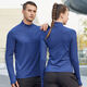 Autumn and winter half-zip quick-drying long-sleeved men's and women's running sports T-shirt tops fitness training clothes cycling clothes black men's S S men's 100-120 Jin Jin equals 0.5 kg Women's 80-90 Jin Jin equals 0.5 kg