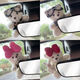 Litian car interior accessories car center control screen cute cartoon bear car rearview mirror ornaments brown bear white wedding rearview mirror ornaments