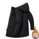 Thick velvet jacket for men in autumn and winter new medium-length windbreaker hooded warm casual versatile cotton jacket gray autumn and winter cold protection thick XL recommended 120Jin Jin equals 0.5kg -135Jin Jin equals 0.5kg