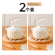 Household ceramic stew pot with lid, water-proof stew steamed egg custard soup cup, earthen pot stew pot, bird's nest stew pot, steamed vegetable stew pot, upgraded anti-scalding extra thick binaural stew pot 380ml*2
