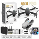 E88 drone 8K long endurance high-definition aerial photography quadcopter aircraft model children's remote control aircraft toy E88D black single camera (light version three electric version (three body batteries