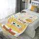 Spongebob cute cartoon pattern flannel blanket dormitory office dual-use nap blanket gt-6 70cm*100cm single layer small size-leg blanket