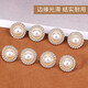 Beautifully made small fragrant buttons, Baita coat buttons, high-end sweater, woolen cardigan, shirt, suit buttons, pajamas decorative buttons, 25mm golden twist buttons, 8 pieces