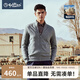 Goldlion Outlets Contains Wool Sweater Jacket Men's Stand Collar Men's Handsome Casual Zipper Sweater 58-Gray 2XL