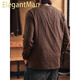 ElegantMan American outdoor mountain bamboo cotton long-sleeved T-shirt men's autumn new tough guy Henry collar bottoming shirt Brown M _Suitable for 110-130Jin Jin equals 0.5 kg