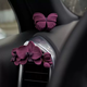 Yusenyi Car Aromatherapy Car Air Conditioner Air Vent Phalaenopsis Aromatherapy Butterfly Light Fragrance High-end Decoration New Car Gift Purple Phalaenopsis-Butterfly Default Blue Wind Chime Other flavors can be noted 1g