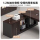 Yufutai boss desk president desk office desk board type executive desk 1.4 meters including cabinet E0 grade supreme solid wood multi-layer board