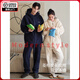 FENTENGG anti-static sherpa couple hooded pajamas for women winter coral velvet thickened men's home wear set 64401 milk white-female L