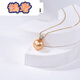 Queshe 13-14mm seawater pearl large particle pendant gold round cubic chromium oxide gold 13-14mm -14mm