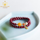 Bailuoqi Xiangxi original ore cinnabar bracelet double circle multi-turn southern red beeswax pearl multi-treasure bracelet for women 6mm beads