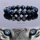 Layun Feiyin natural collection grade tiger eye stone bracelet men's God of Wealth bracelet couple blue tiger eye stone crystal women's bracelet gift 8mm blue tiger eye (suitable for 100Jin Jin is equal to 0.5kg -110Jin Jin is equal to 0.5kg or so)
