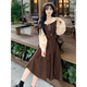 Xiang Ge's 18-year-old adult ceremony dress for girls, light luxury, high-end autumn and winter 18-year-old girl, high school student graduation holiday two-piece skirt, black M