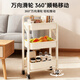 Quanpinwu Trolley Kitchen Storage Rack Floor-standing Mobile Foldable Snack Rack Wheeled Storage Rack Free Installation Storage 3W