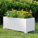 Flower box outdoor courtyard balcony vegetable planting plastic anti-corrosion flower trough extra large rectangular fence custom planting box white length, width and height 100*40*40cm