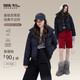 YAYA Ju Jingyi's same style 2025 winter new all-match short women's solid color stand collar down jacket YZ black M