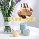 Vase flower arrangement fixed artifact rose flower bouquet spiral tool flower pot floral glass shape convolvulus light grass color trumpet