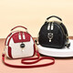 Kuqi Kangaroo Light Luxury Brand Kuqi Geatin Leather Small Bag pour les femmes Chinese Valentin chinois la belle à la mode Single Single Body Sac polyvalent Small Round Bag Black (sac à main)