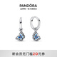 PANDORA Blue Butterfly Hoop Earrings Enamel Craftsman Spring Romantic Fashion Personalized Birthday Gift for Girlfriend Blue Butterfly Hoop Earrings One Size