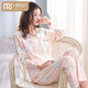 Modal 2025 spring and summer new pajamas for women pure cotton plus fat plus large size long-sleeved home clothes two-piece set for outside wear 844 L