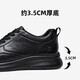Camel (CAMEL) cowhide soft sole comfortable commuting casual light business sports leather shoes for men G15A220076 black 40