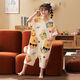Girls one-piece pajamas summer thin pure cotton short-sleeved snap sleeping bag children baby little girl air-conditioned home clothes M02 one-piece cotton one-piece suit recommended by the store manager 90 size 8 height 90-103cm