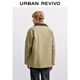 UR new winter men's clothing streamer style spliced lapel workwear pocket cotton clothing UML150040 Khaki XL