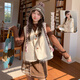 Mori Girl Tribe Versatile Retro Style Reversible Design Loose Vest Women's 2025 New Fashion Suit Winter Reversible Lamb Hair Vest One Size (145cm-165cm) One Size