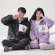 Victoria's style new autumn and winter thickened flannel couple pajamas for one man and one woman for women warm coral velvet home wear set 152 couple M female + male L