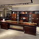 Solid wood executive desk boss desk new Chinese style desk 2025 new style ebony wood chairman high-end office furniture color palette/customization contact customer service