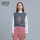 Teenie Weenie Bear Cartoon Sweater Women's 2025 Winter New Women's Sweater Gray 170/L