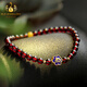 Bailuoqi Collection Burgundy Brazilian Garnet Bracelet Female Dragon Year Benming Nian Buddha Bead Bracelet Jewelry Thousand-Hand Guanyin Rat Bead Diameter 10mm
