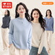 MUSLEY QUEEN is really 50% off, the second one is 0 yuan, 25 new autumn and winter women's versatile loose seamless bottoming sweater, hooded style - milk white L (165-170CM) (115-125Jin Jin is equal to 0.5 kg)
