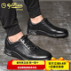 Goldlion Men's Shoes New Autumn and Winter Business Casual Leather Shoes Trendy Sports Shoes Genuine Leather Comfort Air Cushion Soft Surface Light Sole Men's Shoes Black Regular Style 40