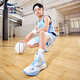 Hongxing Erke (ERKE) children's shoes for boys and girls, dense tennis shoes, children's cushioning strap basketball shoes, microcrystalline white/light oxygen blue 35