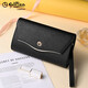 Goldlion Women's Handbag 2025 New Fashion Versatile Clutch Large Capacity Multifunctional Clutch Genuine Leather Mobile Phone Bag Portable Black Official Authentic