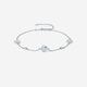 Saturday Fortune (ZLF) PT950 platinum bracelet for women, simple and versatile flower bracelet, holiday gift for girlfriend, 16+3cm-3.04g
