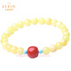 La Yun Feiyin White Flower Beeswax Bracelet Women's Small Beads Single Circle Bracelet No Optimization Natural Gift for Girlfriend or Elders 6mm White Flower Beeswax (One Item, One Certificate)