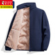 Woodpecker Jacket 2026 winter new style plus velvet thickened polar fleece loose stand-up collar sherpa lining jacket classic black men's L female 95-110 Jin Jin equals 0.5 kg / male 110-120 Jin Jin equals 0.5 kg